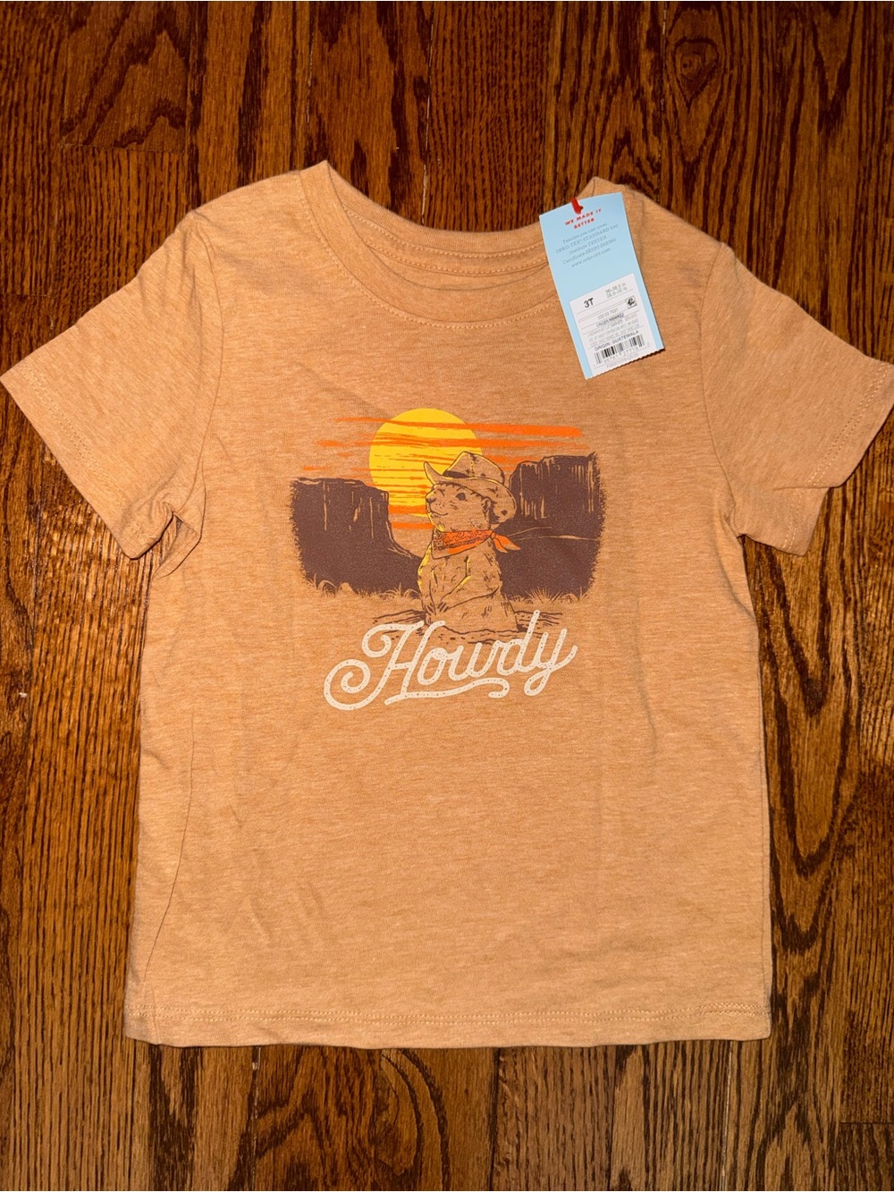 Cat & Jack Peach Graphic 'Howdy' Tee
